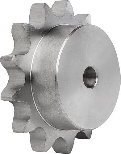 KETTENRAD EINFACH, 1X17,02MM, N=21 EDELSTAHL, VORGEBOHRT, ISO=16B-1