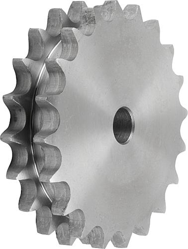 KETTENRAD 2-FACH, N=95 STAHL, VORGEBOHRT, ISO=24B-2