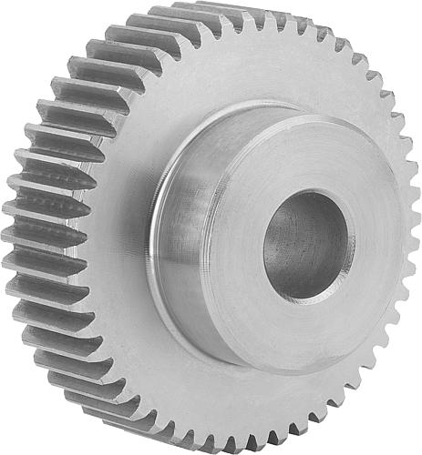 STIRNZAHNRAD GERADE, FORM:A MIT NABE, B=15, N=70, D2=12, EDELSTAHL BLANK