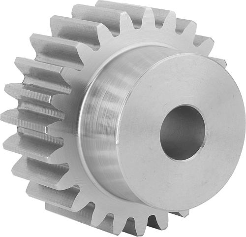 STIRNZAHNRAD GERADE, FORM:A MIT NABE, B=20, N=60, D2=16, EDELSTAHL BLANK
