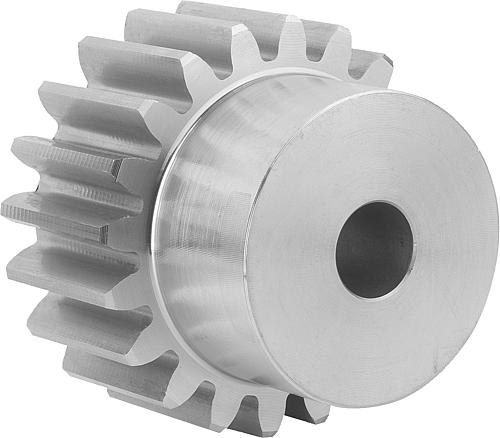 STIRNZAHNRAD GERADE, FORM:A MIT NABE, B=25, N=60, D2=20, EDELSTAHL BLANK