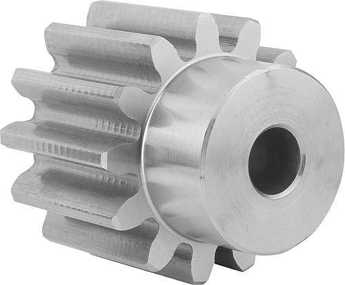 STIRNZAHNRAD GERADE, FORM:A MIT NABE, B=40, N=30, D2=20, EDELSTAHL BLANK