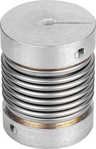 METALLBALGKUPPLUNG MIT RADIALER KLEMMNABE GR.600 L=120 ALUMINIUM, KOMP:EDELST...