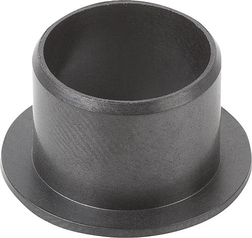GLEITLAGER, FORM:B MIT BUND, D=30, D1=34, L=26, S=0,8, IGLIDUR® X SCHWARZ