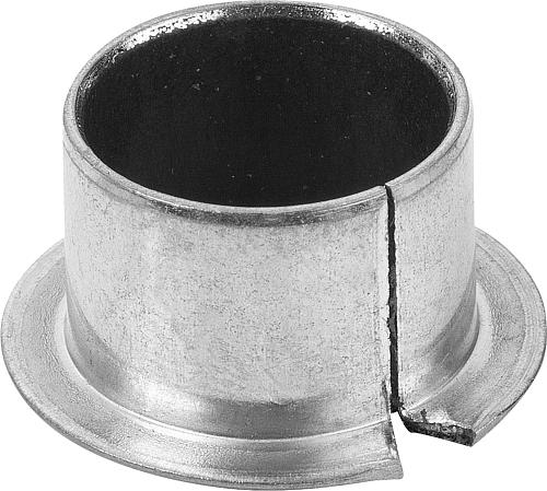 GLEITLAGER MIT BUND, D=50, D1=55, L1=22, STAHL VERZINNT, KOMP:PTFE
