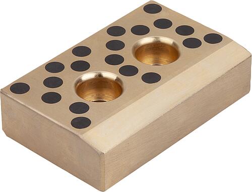 GLEITPLATTE WARTUNGSFREI, FORM:B, B=160, L=80, BRONZE, KOMP:GRAPHIT