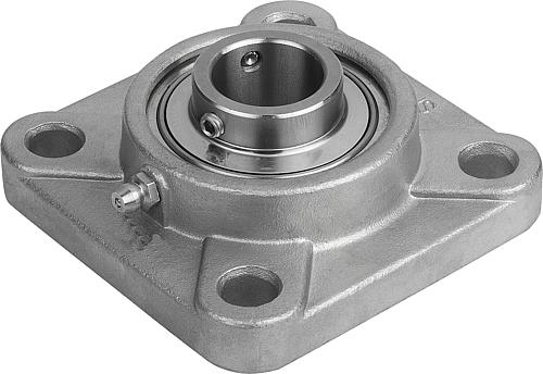 GEHÄUSELAGEREINHEIT FLANSCHLAGER, D=40 EDELSTAHL 1.4301, KOMP:EDELSTAHL