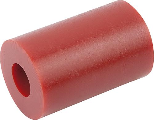 ELASTOMER-FEDER 90 SHORE A LO=125 POLYURETHAN, ROT, D1=21, D=100