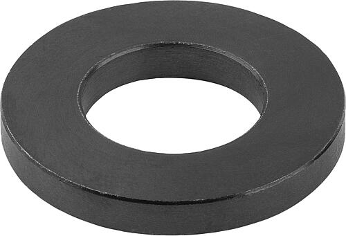 AUFLAGESCHEIBE F. SCHRAUBENDRUCKFEDER D1=25,5, D2=50, S1=5 STAHL, BRÜNIERT