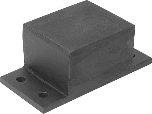 GUM.-MET.-ANSCHLAGSCHIENE 300X150X50, L1=200, A=250, D=17, STAHL, KOMP:ELAST....