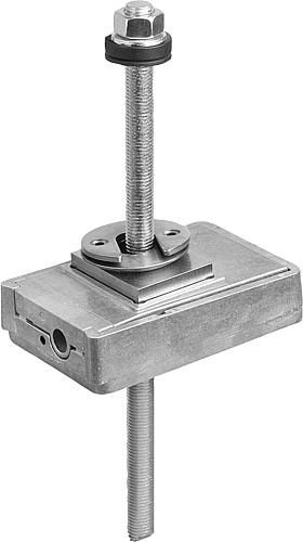 NIVELLIERKEIL BODENVERANKERUNG, KLEBEANKER, FV=7, ALUMINIUM, KOMP:STAHL