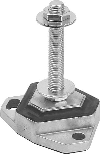 SCHWINGUNGSDÄMPFER ANSCHRAUBBAR MIT GEWINDESPINDEL D1=M16X120, ALUMINIUM, KOM...