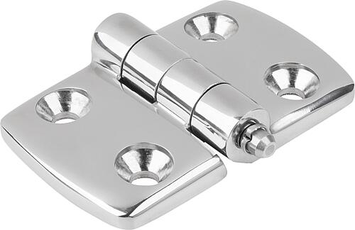 SCHARNIER FORM:C M.BOLZEN/KOPF U.SPLINT 113X48, EDELSTAHL A4 1.4401 HOCHGLANZ...