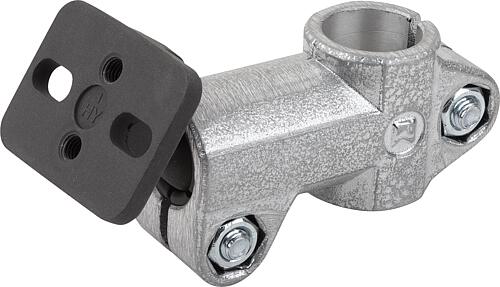 ROHRVERBINDER T-STÜCK, FÜR RUNDROHRE, MIT KUGELGELENK, ALUMINIUM, KOMP:STAHL,...