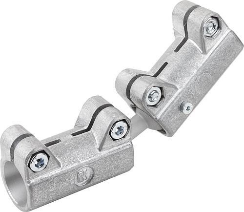 ROHRVERBINDER GERADE, FÜR RUNDROHRE, A=30,1, L=184, MIT DOPPELKUGELGELENK, AL...