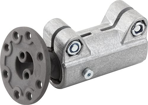 ROHRVERBINDER GERADE, FÜR RUNDROHRE, A=30,1, L=110, MIT KUGELGELENK, ALUMINIU...