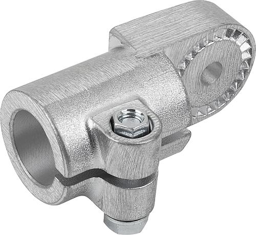 ROHRVERBINDER GELENKSTÜCK MIT INNENVERZAHNUNG FÜR RUNDROHRE A=40,2, ALUMINIUM...