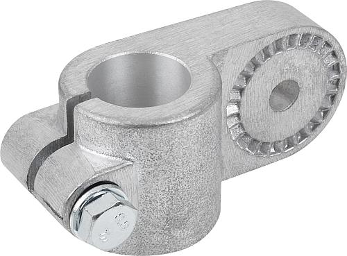 ROHRVERBINDER GELENKSTÜCK MIT INNENVERZAHNUNG FÜR RUNDROHRE A=40,2, ALUMINIUM...