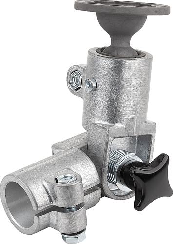 ROHRVERBINDER GELENK, FÜR RUNDROHRE, FORM:B, MIT KUGELGELENK, ALUMINIUM, KOMP...