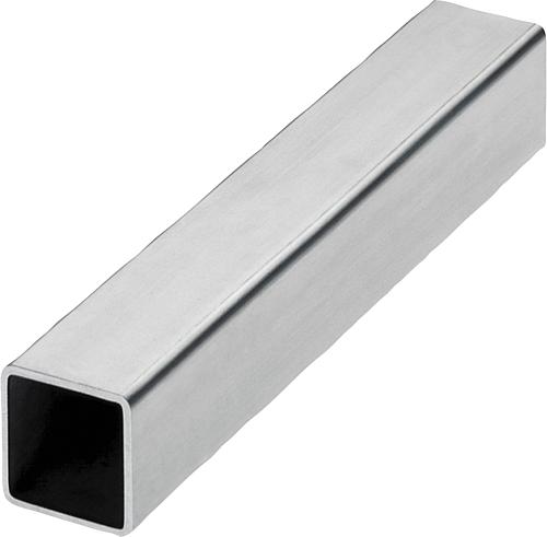 VIERKANTROHR D1=40±0,3, L=500, ALUMINIUM EN AW-6060 ELOXIERT