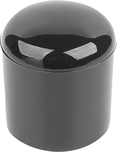 SCHUTZKAPPE, D=48,5-51, L=27 PVC SCHWARZ, FÜR RUNDROHRE