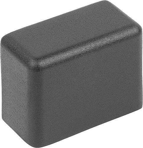 SCHUTZKAPPE, FORM:A QUADRATISCH, A=50 POLYETHYLEN SCHWARZ, FÜR QUADRATISCHE R...
