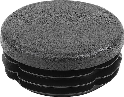 VERSCHLUSSSTOPFEN FÜR RUNDROHRE D=50, FORM:A, POLYETHYLEN SCHWARZ