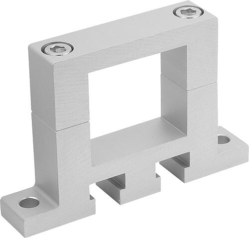 FLANSCHKLEMMSTÜCK F.LINEAREINHEIT QUADR., TYP EV, A=50,4, G=125, L=20 ALUMINIUM