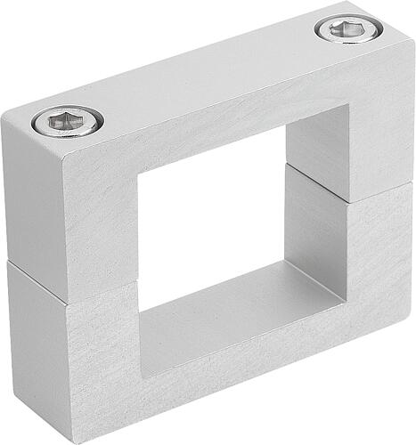 FLANSCHKLEMMSTÜCK F.LINEAREINHEIT QUADR., TYP EV, A=50,4, M=85, L=20 ALUMINIUM