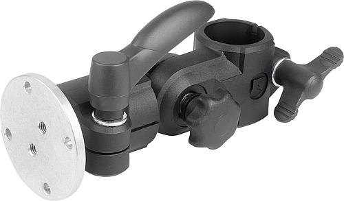 MONITORHALTERUNG MIT DREHFLANSCH, THERMOPLAST, KOMP:ALUMINIUM