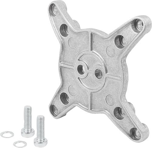 MONITORHALTERUNG ANSCHLUSSPLATTE VESA GR.50/75, ALUMINIUM