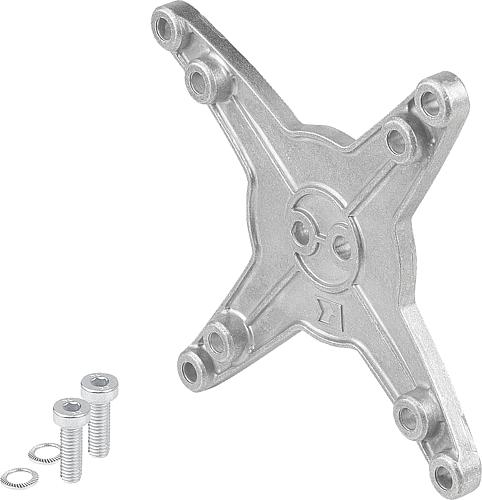 MONITORHALTERUNG ANSCHLUSSPLATTE VESA GR.75/100, ALUMINIUM