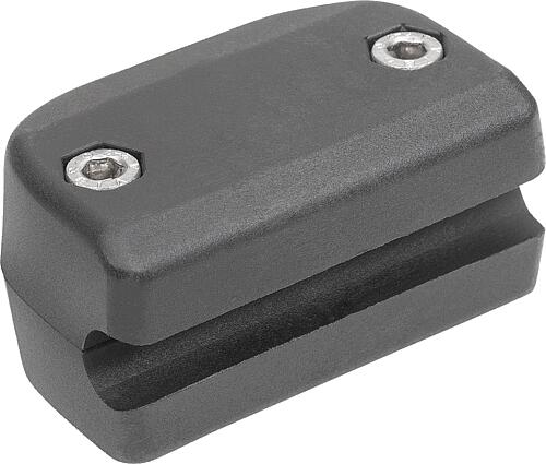 EINFACHKLEMME FÜR RUNDES HALTEPROFIL, OHNE BOLZEN, D1=12, L=59, FORM:B BREIT,...