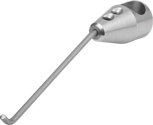 FEDERSPANNER MIT ABGERUNDETER SPITZE L=80 EDELSTAHL, D=12