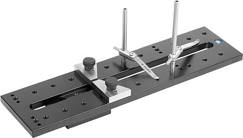 AUFSPANNPLATTE MIT FEDERSPANNER, L=80, B=300, ALUMINIUM HARTBESCHICHTET, F.SC...