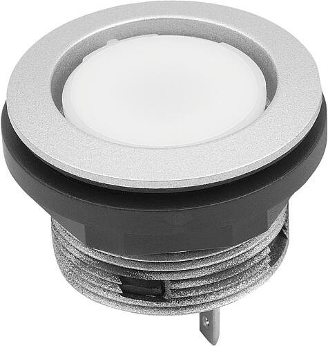 DRUCKTASTER EINBAUVERSION, TAKTIL, FLACHSTECKER 2,8X0,5MM, KUNSTSTOFF SILBER