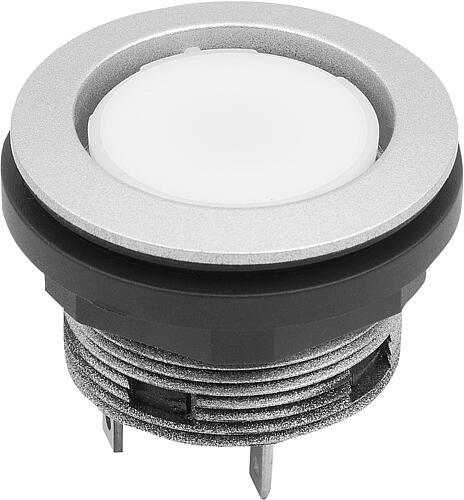 DRUCKTASTER EINBAUVERSION, TAKTIL, FLACHSTECKER 2,8X0,5MM, KUNSTSTOFF SILBER
