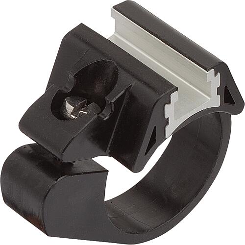 SENSORHALTER FÜR RUNDZYLINDER GR.20, D=21, L=19, POM SCHWARZ