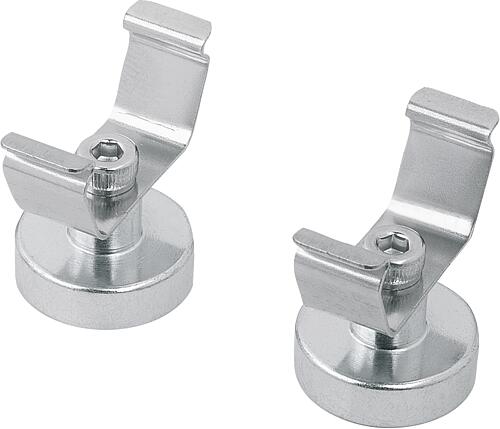 LEUCHTENHALTER, FORM:B MIT MAGNET, FEDERSTAHL VERZINKT