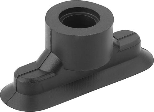 FLACHSAUGGREIFER OVAL, B=10, L=30, FORM:C, NITRILKAUTSCHUK SCHWARZ