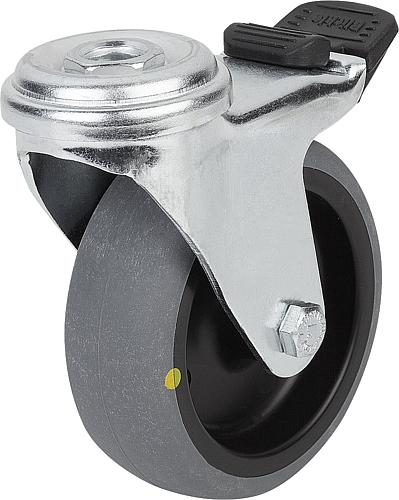 LENKROLLE MIT FESTSTELLSYS STOP-FIX THERMOPLAST, KOMP:STAHL, D=100, B=25