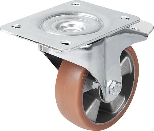 LENKROLLE MIT FESTSTELLSYS STOP-FIX, D=200, B=50, POLYURETHAN, M.GERINGEM ROL...
