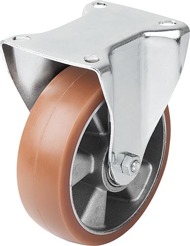 BOCKROLLE OHNE FESTSTELLSYSTEM, D=200, B=50, GUMMI, M.GERINGEM ROLLWIDERSTAND...