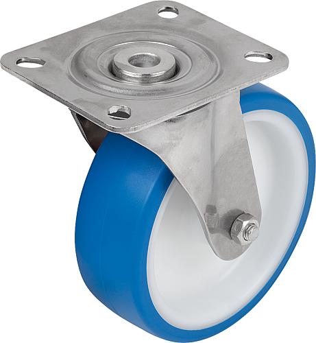 LENKROLLE OHNE FESTSTELLSYSTEM, D=200, B=50, THERMOPLAST 1.4301, FÜR HYGIENEB...