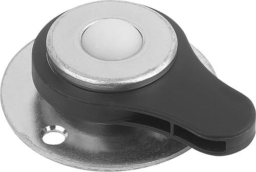 KUGELROLLE, FORM:A, DK=19, STAHL, KOMP:KUGEL AUS POLYAMID