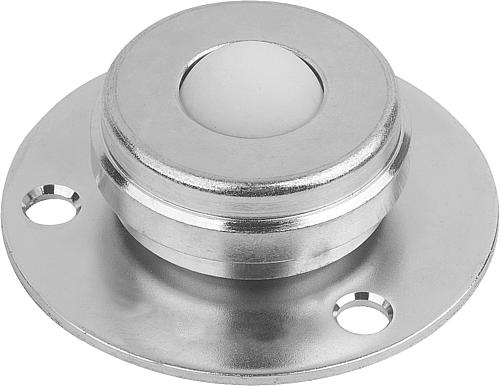 KUGELROLLE, FORM:B, DK=19, STAHL, KOMP:KUGEL AUS POLYAMID