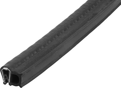 KANTENSCHUTZ-DICHTPROFIL 50000X9X13, FORM:D, EPDM SCHWARZ, KOMP:EPDM L=50 METER