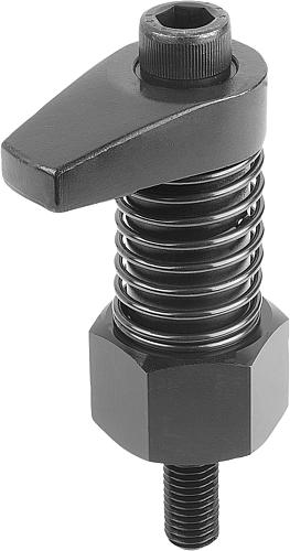 SPANNHAKEN MIT BUND D1=M16, R=60, H=65-80