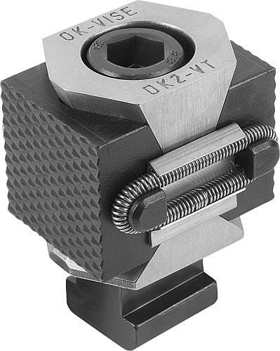 KEILSPANNER DOPPELT, GRF GERIFFELT, B=56 FÜR T-NUT G=18, WERKZEUGSTAHL GEHÄRT...