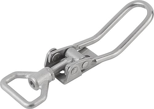 SPANNVERSCHLUSS MIT SPANNHAKEN EINSTELLBAR, ANSCHRAUBBOHRUNG SICHTBAR, FORM:A...